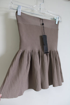 NEW WT BCBG long broom stick skirt 100% Cotton lined beaded waist tiered  full | eBay